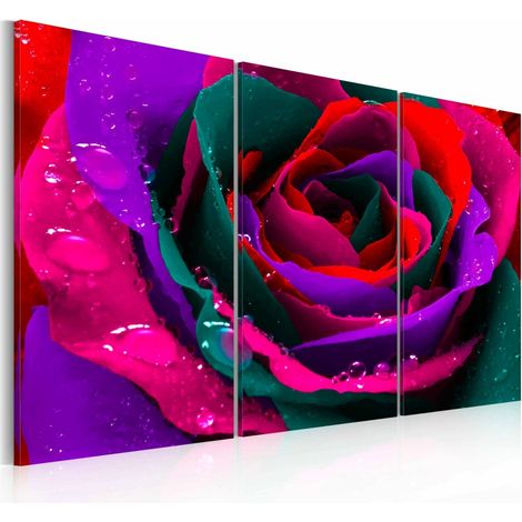 Tableau rose irisée - 90 x 60 cm (1/4)