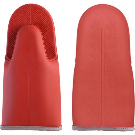 Gants De Cuisine En Silicone - Résistants Jusqu'à 260 °C - Longs Jusqu'au Coude - Doublure Coton - Lot De 2 (1/5)
