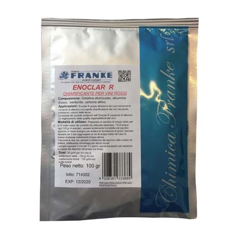 CHIARIFICANTE ENOLOGICO ENOCLAR R FRANKE - VINO ROSSO GR 100- 5 pezzi