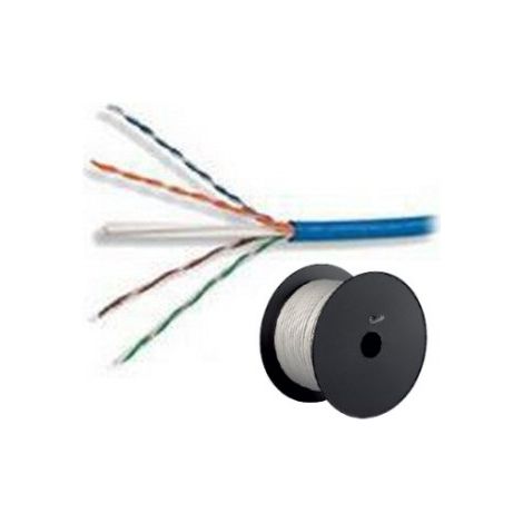 Cavo Ethernet Cat. 6 U/UTP Rigido Blu da 305m - INTELLINET Matassa Cavo di Rete CCA a 4 Coppie