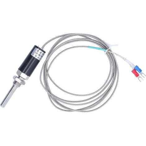 Thermoelement Typ K, geerdeter, geschirmter Draht, Temperaturfühler 0-800℃, 50 mm, WRNT-01