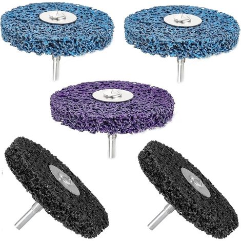 Lot de 5 disques de nettoyage CSD - 100 mm - Pour meuleuse d'angle, Disque Decapage Peinture, Soudures à la Rouille, l'Oxydation, Nettoyage et Retrait (1/5)