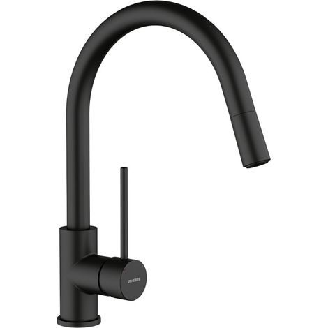 GENEBRE FRV61207 41 TAU Grifo Monomando Fregadero Caño Extraíble Negro