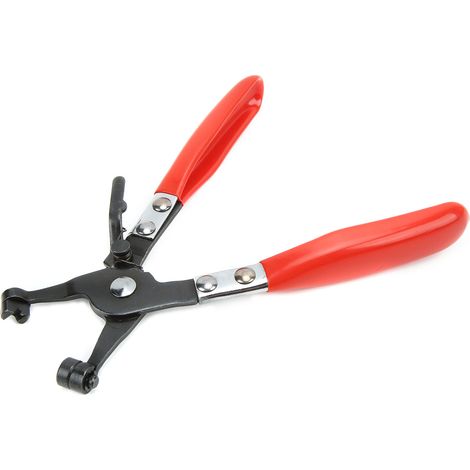 Pince à collier de serrage droite 8,6 pouces, outil de réparation à anneau rotatif, dépose et pose de colliers plats (1/5)