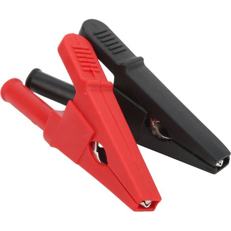 Lot de 10 Pinces de Test Électrique en Cuivre, Rouges et Noires, Ouverture 20mm, Trou 4mm, pour Multimètre et Mesure de Courant (1/5)