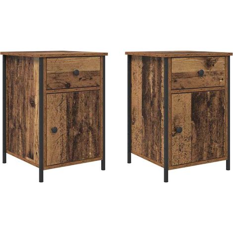 Maison Exclusive - Armadio da Notte 2 pcs Legno vecchio 40 x 42 x 60 cm