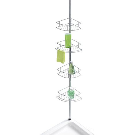 WENKO, Duschablage, Teleskop-Eckregal Dolcedo, 31 x 56 -275 x 23 cm (1/5)
