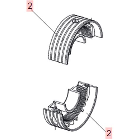Semicorona 240 MM Per Motore Serranda 240 / 76 Ricambio FAAC GENIUS 6020529