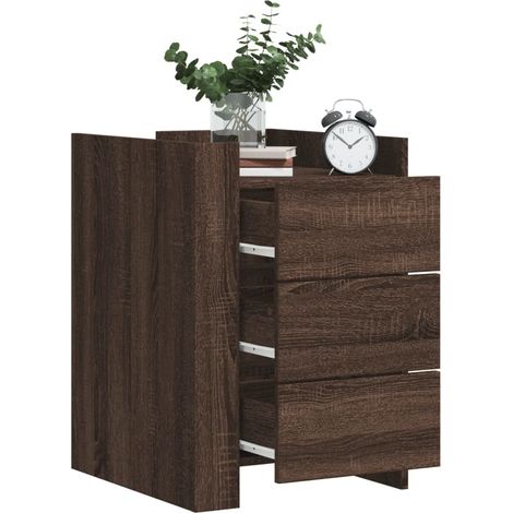 Nachttisch Braun Eichen-Optik 45x50x65 cm Holzwerkstoff