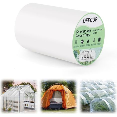 Ruban de Réparation pour Serre, 10cm x 25m 5.12mil Ruban De Réparation En Polyéthylène Transparent Bâche Anti-UV Anti-Vieillissement Étanche pour Polytunnel Serre Film Couture Scellage (1/5)