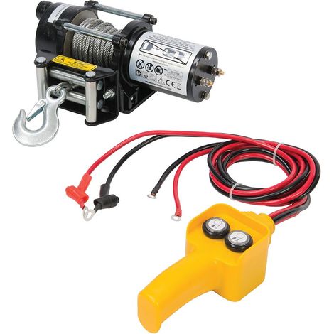 SILVERLINE ELECTRIC WINCH 12V 2000LB BOAT TRAILER CAR ATV QUAD PULLER 748850 (1/5)