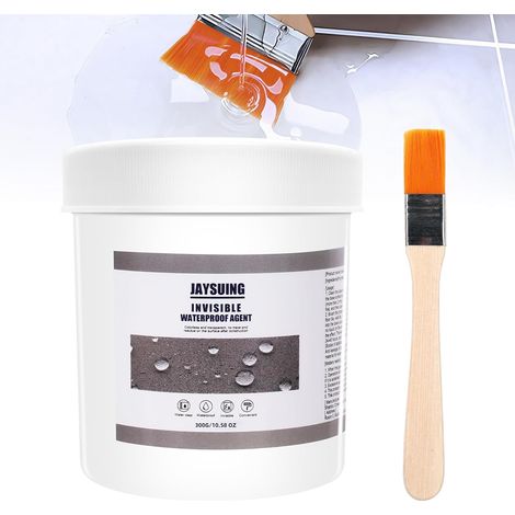 300g Agent d'Étanchéité Invisible et Imperméable, Mastic Isolant Anti-fuite de Réparation Super Résistant, Agent de Revêtement Transparent avec Pinceau pour Toit de Maison Salle de Bain (1/5)
