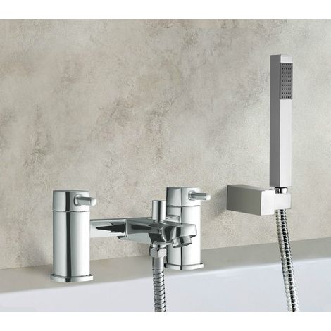 Bathroom Waterfall Chrome Mixer Tap Bathroom Taps with Hand Held Boston (1/3)