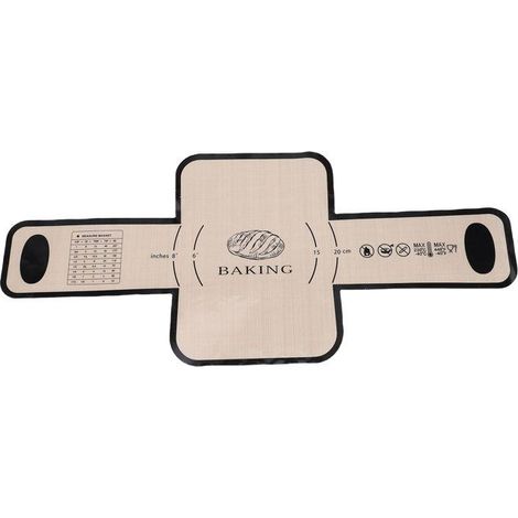 BelleRise - Plaque silicone pain – Antiadhésive 480°F – Four & congélateur – 62.5x27.5cm noir (1/5)