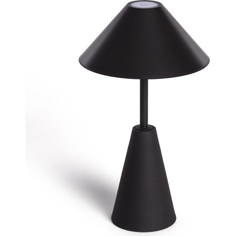 Lámpara de Mesa LED Portátil para Exterior Metal con Batería Recargable Chamle Negro (1/5)