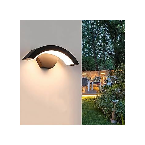 Comely Applique Murale Exterieure, 24W LED Applique Exterieure IP65 Etanche, Moderne Lampe Murale Decoration Exterieur pour Jardin, Terrasse, Mur, Pathway, Villa, Couloir (Blanc Chaud 3000K) (1/3)