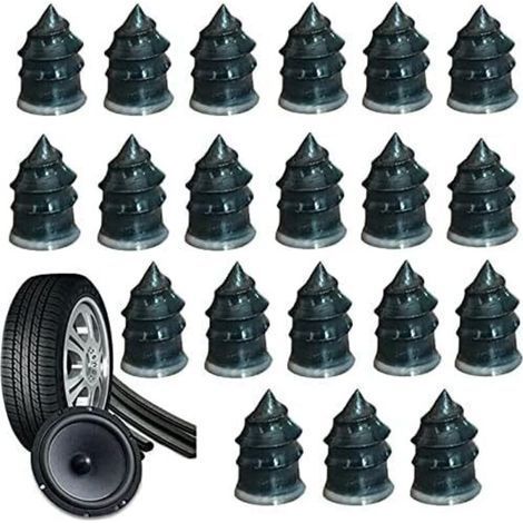 Lot de 20 Clous en Caoutchouc pour Réparation Rapide de Pneus Voiture et Moto – Longueur 6,8 x 12,7 cm – Compatible Tous Types de Pneus (1/5)