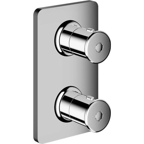 Façade externe douche Faro laiton thermostatique 2 sorties - CRISTINA ONDYNA FA75251
