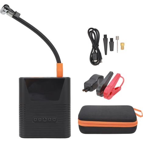 Démarreur de voiture avec gonfleur de pneus 150PSI, pompe à air sans fil portable avec lampe LED pour voiture, moto, vélo et ballon (1/5)