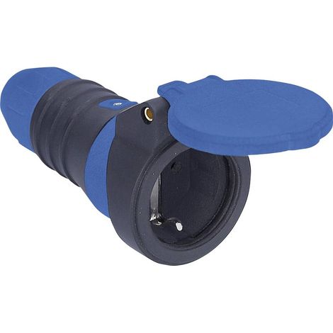 AS Schwabe 62310 Fiche électrique femelle avec terre 230 V noir, bleu IP54