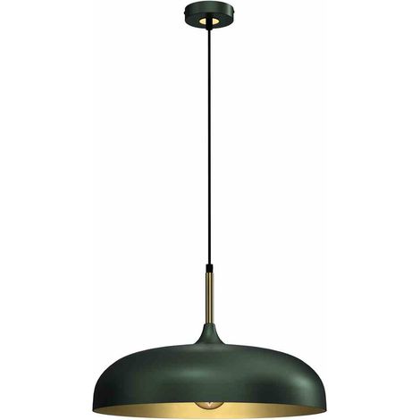 Lampadario a sospensione Milagro Lincoln verde oro Ø45 (1/5)