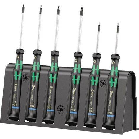 Wera 2052/6 pour l'électronique et la mécanique de précision Jeu de tournevis 6 pièces 6 pans intérieurs (1/8)