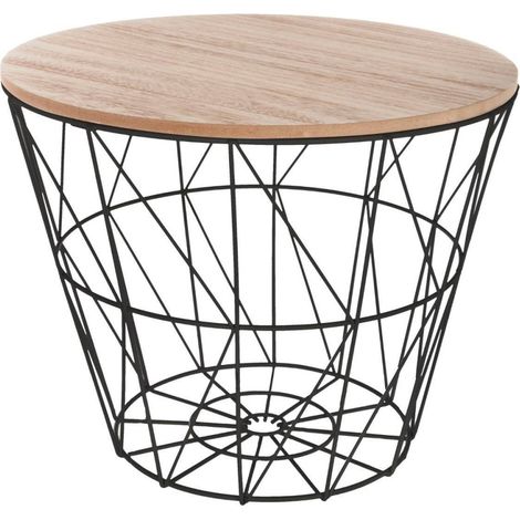 Table à café en métal Kumi noir (1/3)