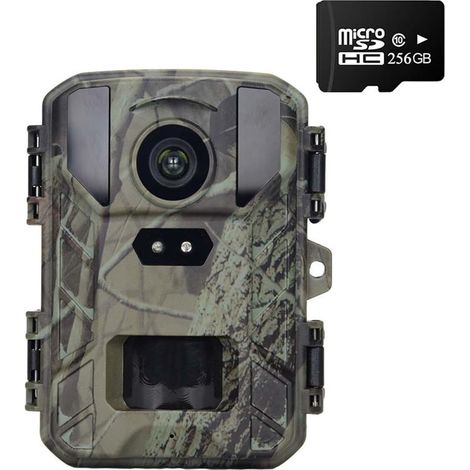 Caméra Faune Sauvage 4K MiNi800 Mini Caméra De Chasse À La Faune 50MP Suivi des Sentiers Étanche HD Vision Nocturne Piège Photo Infrarouge avec Voiture 256GB Fiable Précise(with 256GB Card) (1/5)