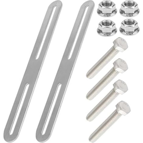 Kit De Montage 2 Pièces Pour Boîte Aux Lettres De Clôture Avec Vis, Support Droit Pour Fixation De Boîte Aux Lettres Sur Portail Ou Clôture (1/5)