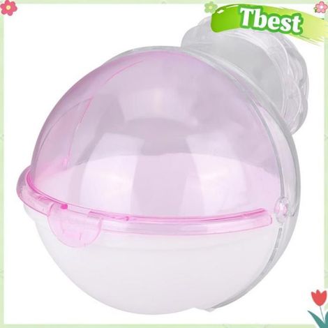 Tbest Salle de bain pour hamster Cage en acrylique pour petits animaux de compagnie, salle de bain animalerie distributeur Rose (1/4)