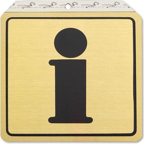 DUVER placa aluminio oro 120x120mm informacion , 0UNIDADES