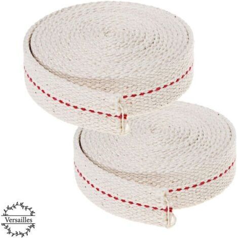 4 Mètres Coton Mèche de Lampe, Mèches de Rechange Lanterne Mèches Pour Brûleurs Lampes à Huile ( Blanc )-Lot de 4 - Versailles (1/5)