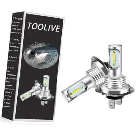 2x H7 LED 6000K Superweiß 80W 1000LM Nebelscheinwerfer-Set Abblendlicht-Glühbirnen-Set