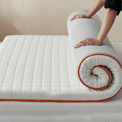 Matelas japonais – Matelas futon pliable pour chambre et tente, matelas en mousse confortable pour invités, 90 x 200 cm, coton (1/5)