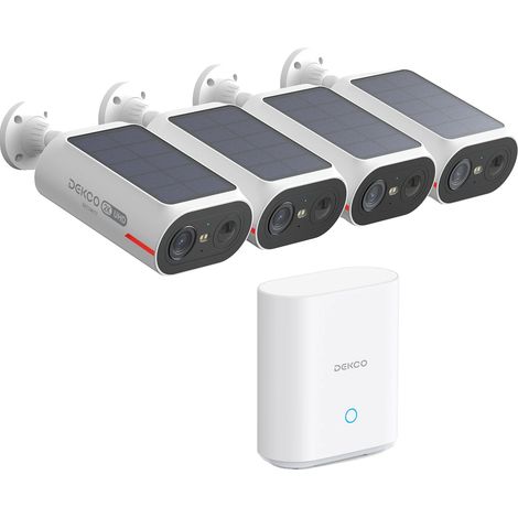 Sistema de cámara solar, conectividad inalámbrica, monitorización en tiempo real, color beige. (1/2)