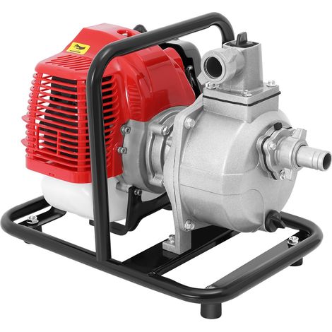 Pompe à eau à essence, 42,5 cm³, moteur 2 temps, haute performance, 10 m³/h, hauteur de refoulement en alliage d'aluminium résistant à la corrosion, irrigation, drainage, horticulture (1/5)