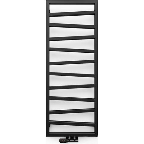 Sèche-serviette eau chaude noir de 1310mm de haut ge 500mm de lage - 490 Watt - ZIG1310/500KGZXN (1/5)