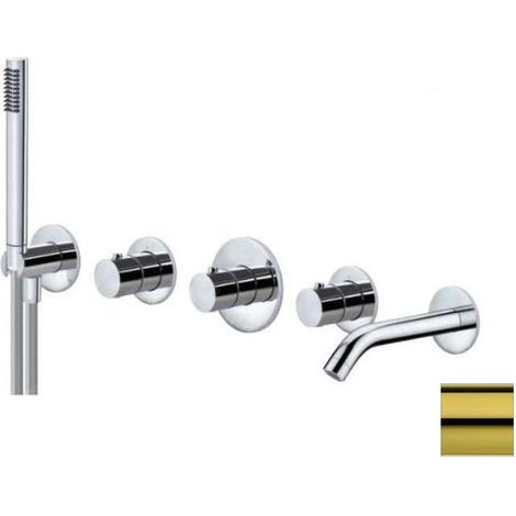 Paffoni Modular Box - Mitigeur thermostatique encastré, pour 2 sorties, doré MDE001HG (1/3)