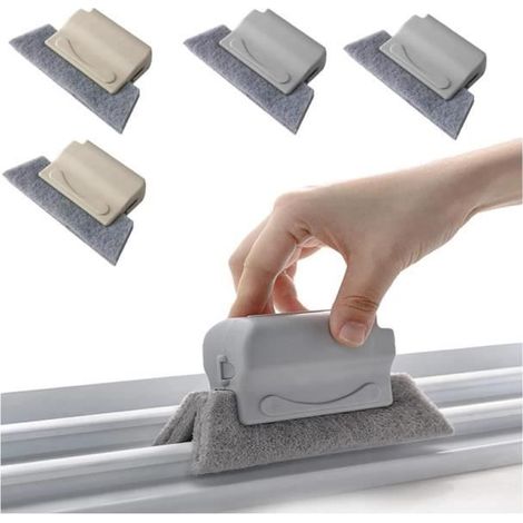 4 pièces Brosse de Nettoyage des rainures de fenêtres, Brosse Manuelle de Nettoyage des Cadres de fenêtres pour Les ,yd (1/4)