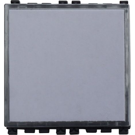 Bouton ETTROIT avec plaque signalétique 2P Sonnette Couleur Noir Compatible avec Vimar Arke - VA1901