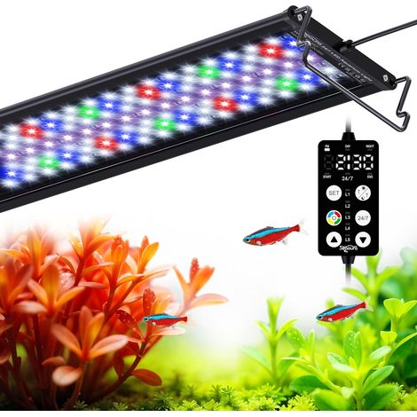 Lampe LED Aquarium Spectre Complet Timer 24/7 45-60cm (1/5)