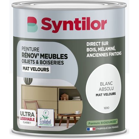Pintura para renovación de muebles y objetos SYNTILOR, blanco terciopelo, 0,25 L SYNTILOR (1/5)
