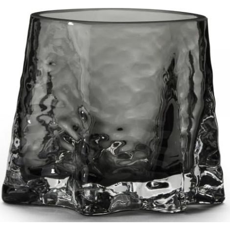 Gry Bougie Chauffe-Plat en Verre fumé cendré