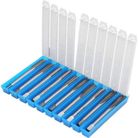 10pcs Foret à Tarauder HSS Haute Dureté Pas 1.5 M10, Filetage Machine, Coupe Directe (1/5)