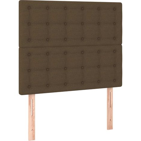 Maison Exclusive - Letto a Molle Materasso e LED MarroneScuro 120x190cm in Tessuto (1/5)