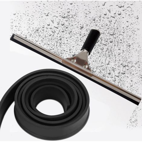 Ersatz-Gummistreifen - Abzieher-Ersatz Edelstahl Fensterglaswischer-Reinigungszubehör - ECRS-105 - Schwarzer Gummistreifen für Badezimmer Küche Auto Spiegelglasreinigung - Länge 105 cm - 1 Stück pro P (1/5)