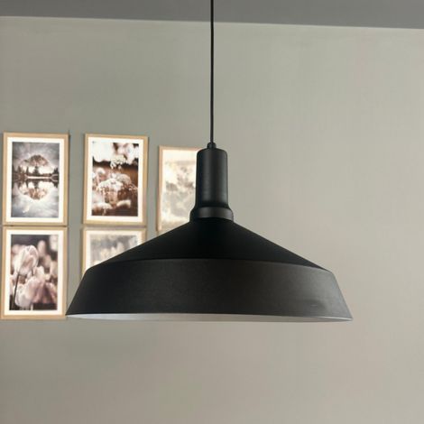 bamyum Lema Suspension Luminaire Rétro en Metal de 37,5 cm, Lustre de Salon Vintage, Éclairage de Plafond pour Chambre, Cuisine, Lampe Suspendue (1/5)