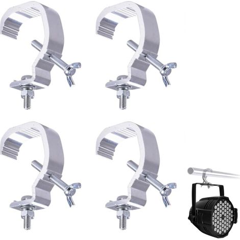 4 pcs Pinces pour éclairage de Scène,Clip de Lampe de Scène,Pince de Lumière de Scène Robuste,pour Les Pinces de Fermes et Les Projecteurs DJ, Convenable Aux Tuyaux de 30 à 52 mm (1/5)