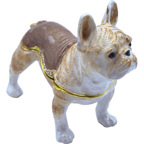 Scatola decorativa per cani in metallo per riporre oggetti, miniatura classica ideale per regali e decorazioni per animali domestici