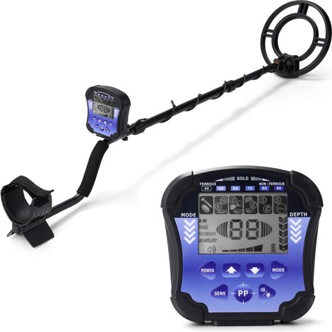 Détecteur de métaux portable et rapide, outil de détection de métaux et d'or, détecteur de métaux souterrain, écran LCD rétroéclairé, haute précision, détecteur de métaux multifonctionnel pour adultes (1/5)